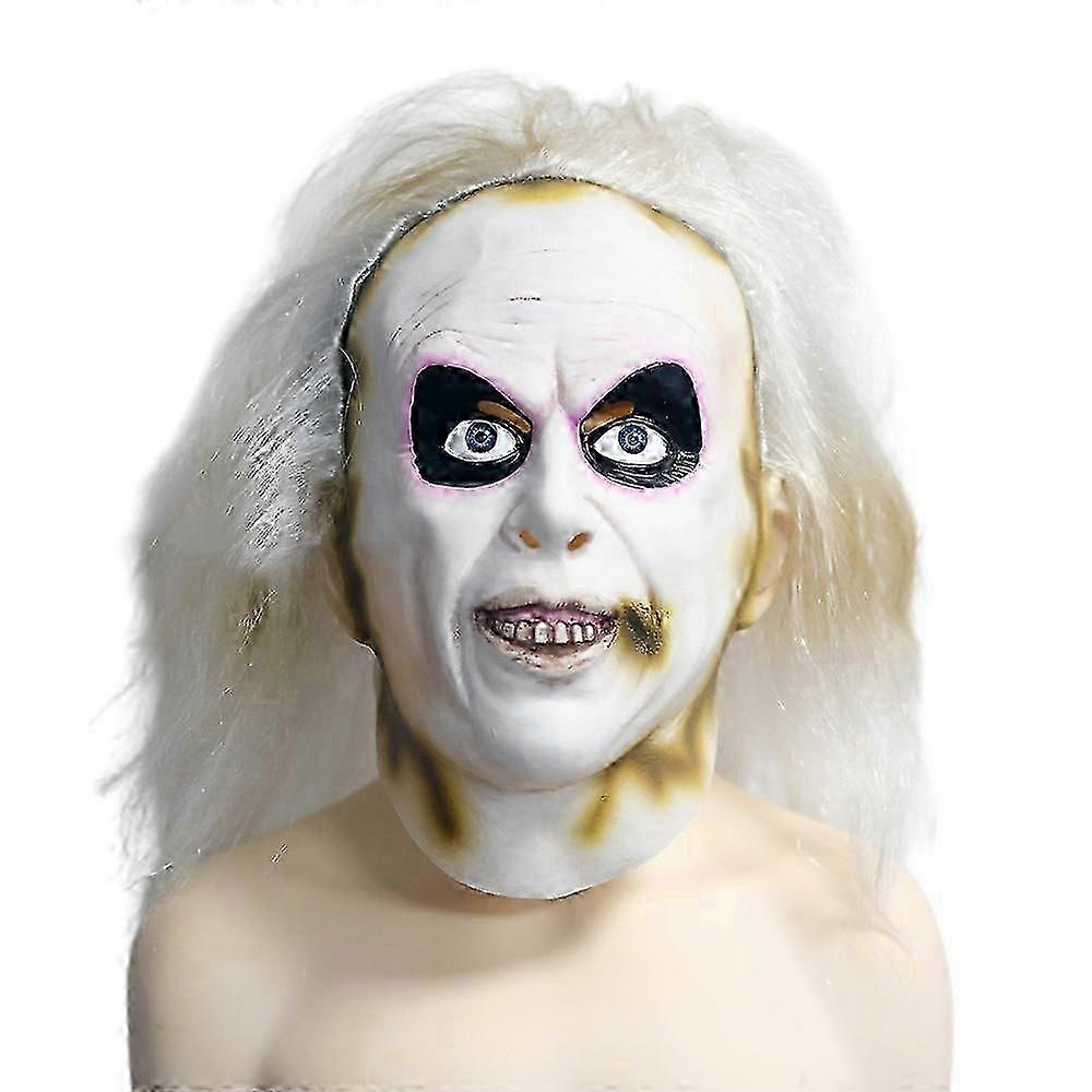 ハロウィーンビートルジュースゴシックピエロマスク怖いジョーカーラテックスフルフェイスマスクマスカレードコスプレマスクパーティーPropZZ