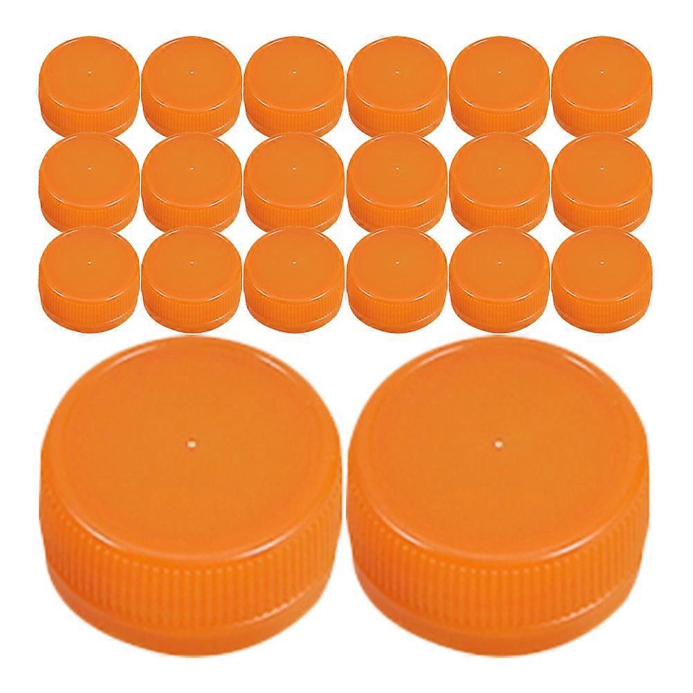Orange Plastic Bottle Lids with Excellent Sealing for Home Use and DIY Crafts 100 Pieces