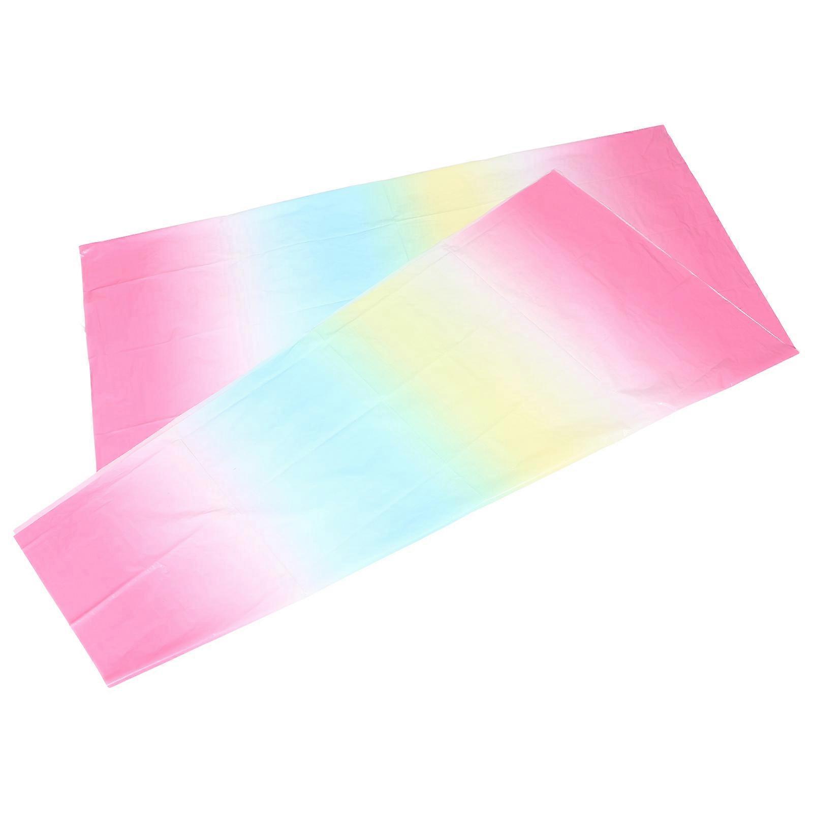 Colorful Tablecloth for Decor with Versatile Use and Rainbow Design 54 x 108 inches
