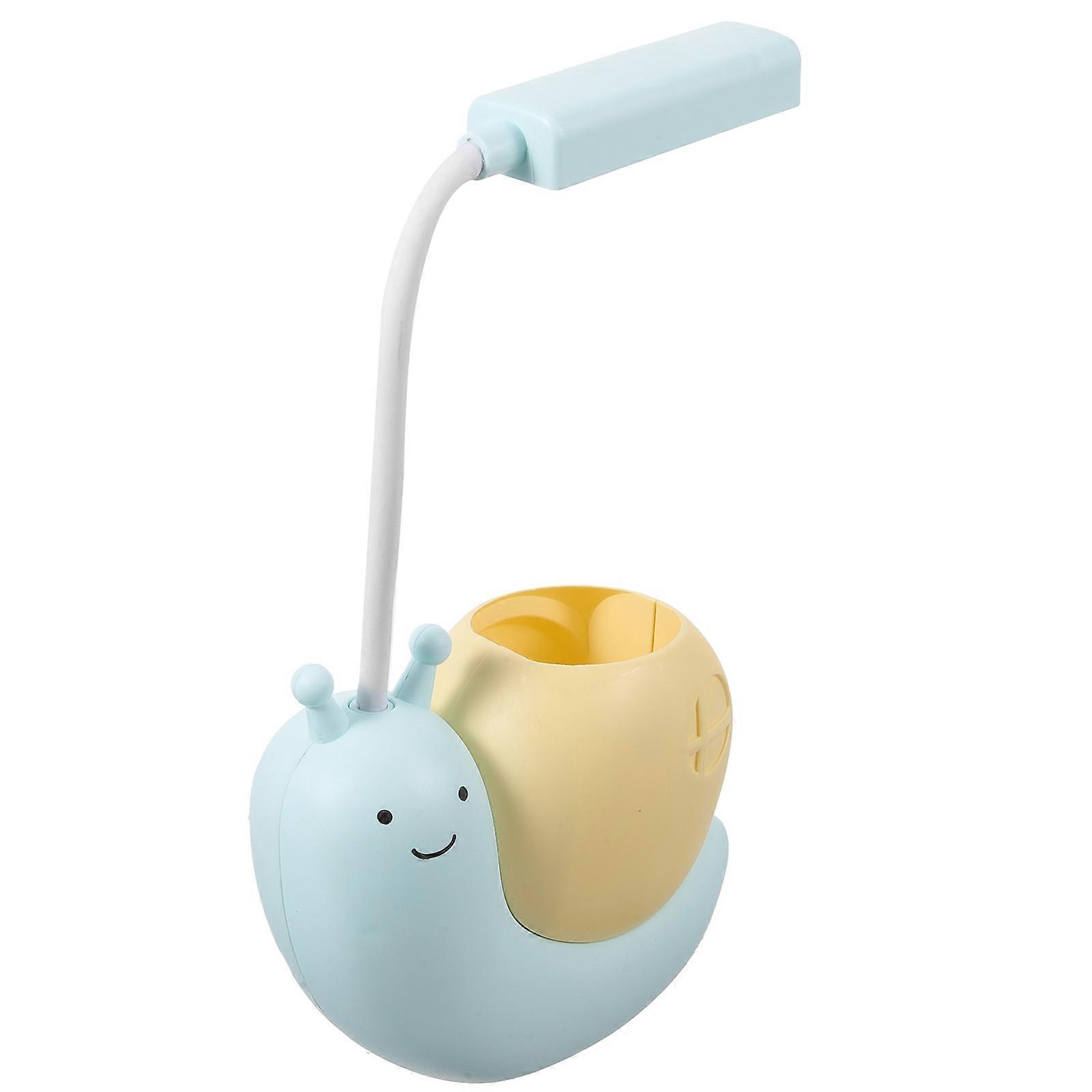 Small Decorative Lamp Study Lamp Rechargeable Table Light Plastic Snail Shape 360 Degree Adjustable 1Pack