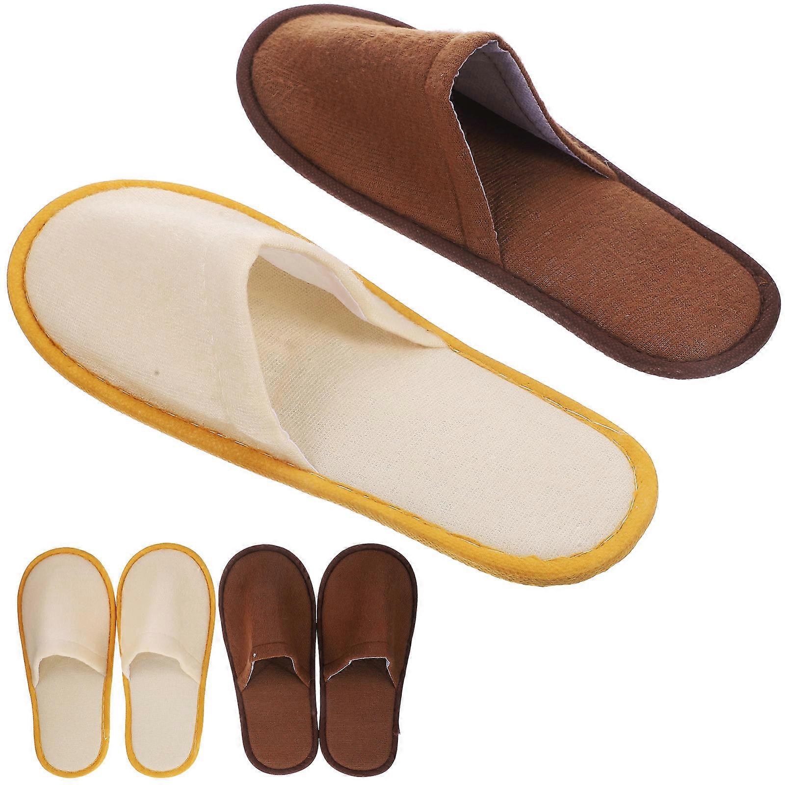 Disposable House Slippers Comfortable Slippers For Vacation Rental 6Pcs Simple