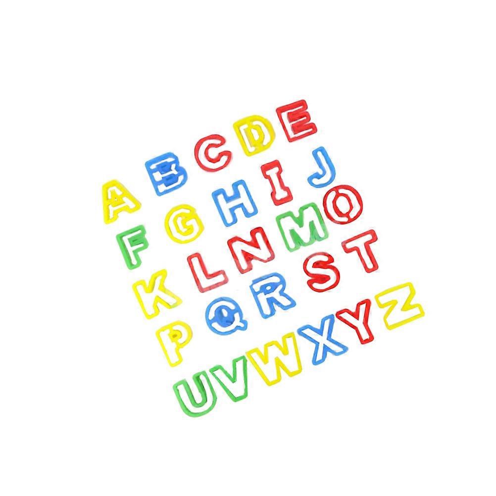 Plastic Alphabet Dough Tools Set for Kids Creative Play Assorted Color 26 Pcs