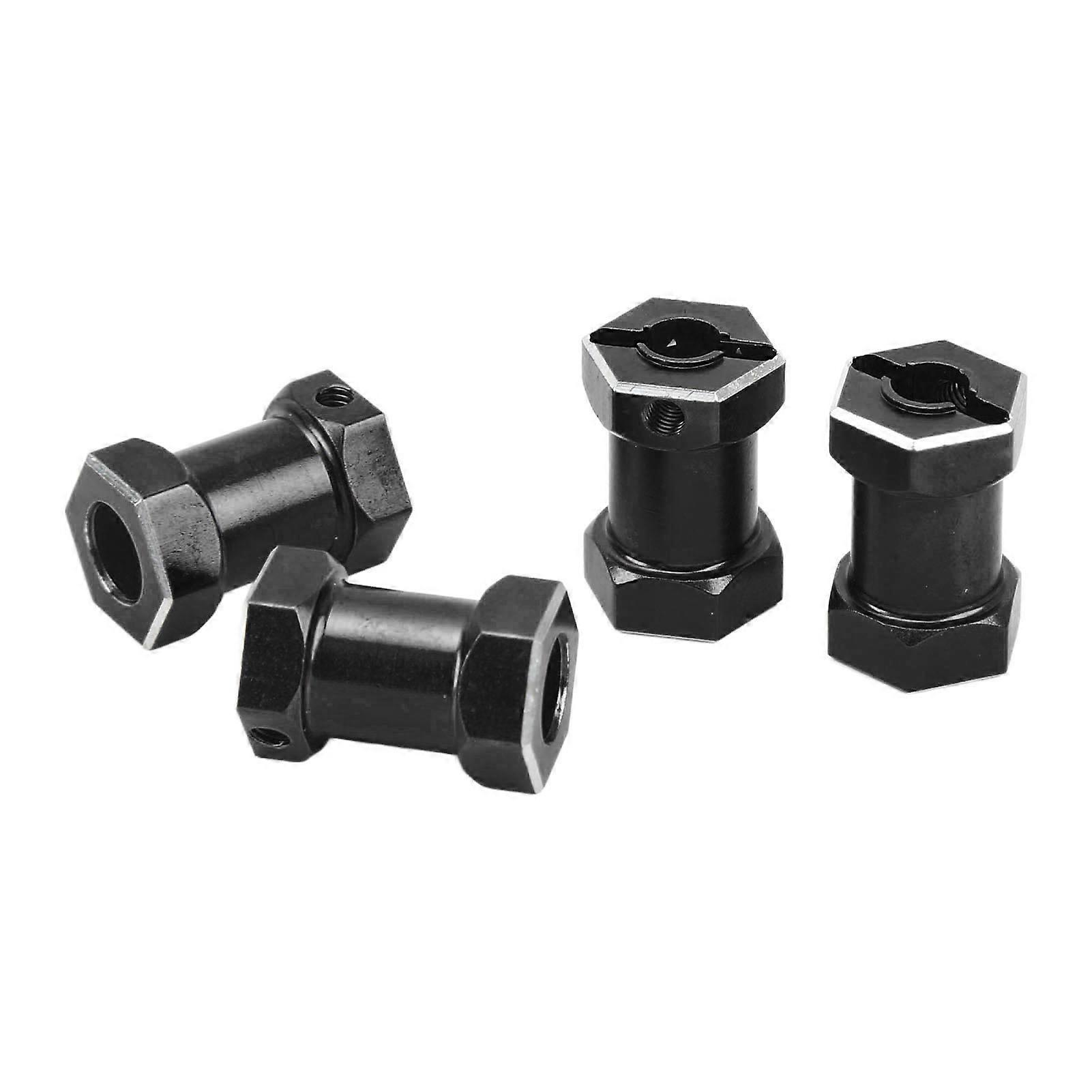 4PCS 12mm RC Wheel Hex Hub with 20mm Offset Extension Crawlers Wheel Hex Drive Adapter for 1/10 RC Crawler Repairing and Upgrading Black 