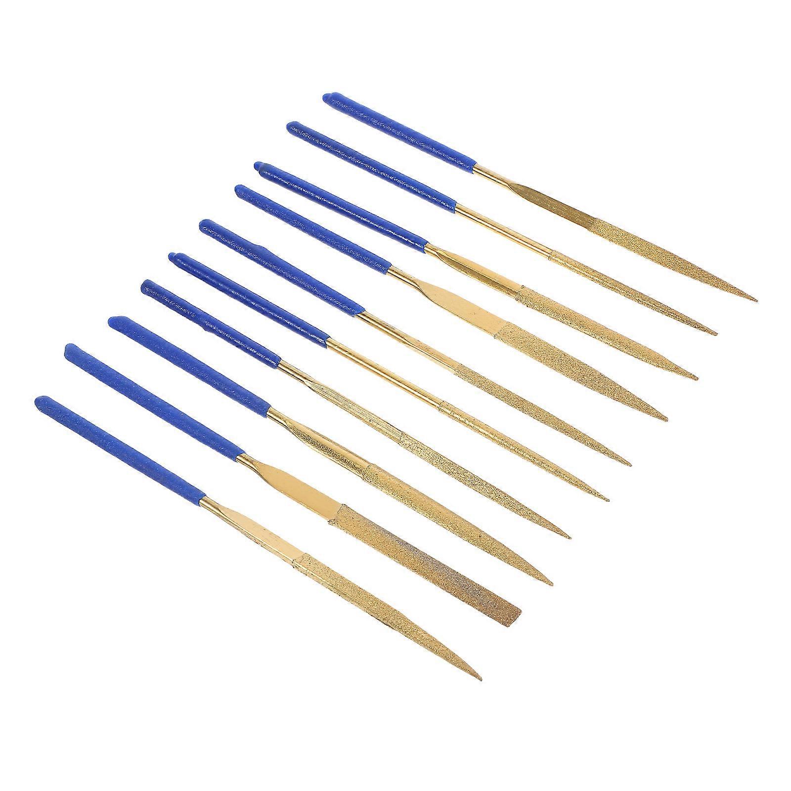 Small Metal File Set Ergonomic Design For Woodworking Glass Working 10Pcs