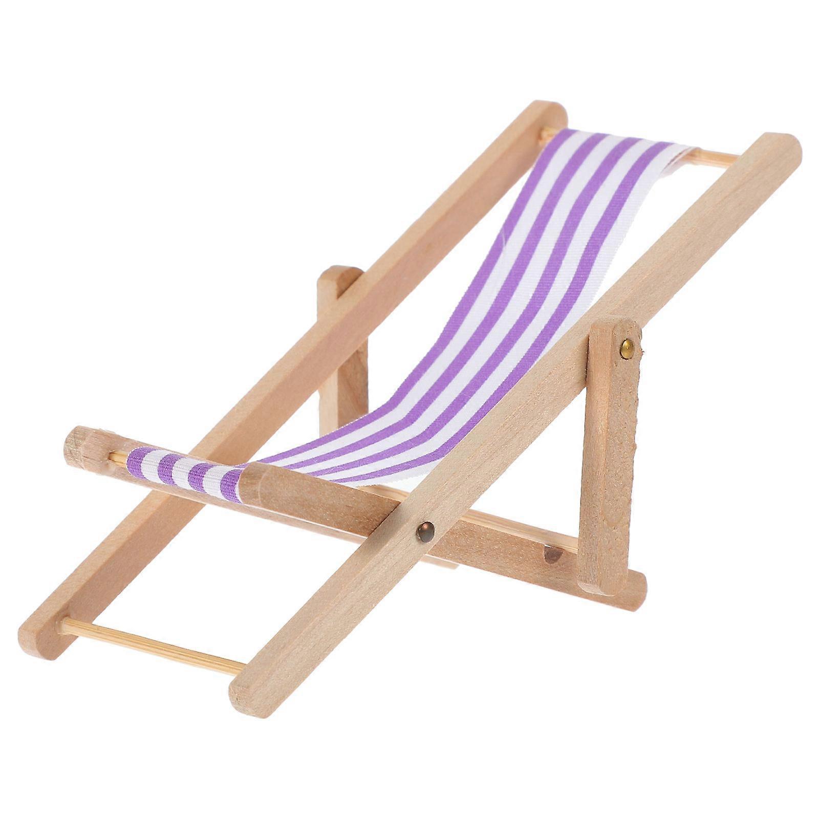 Micro Landscape Mini Beach Chair Model Dollhouse Furniture Designed For Mini House Setup Lightweight 1Set