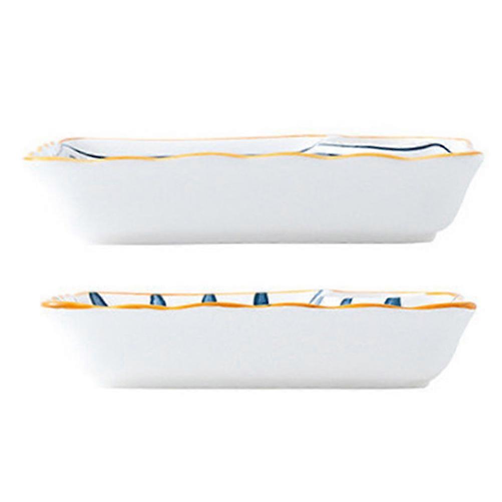 2pcs Food Serving Plate with Dipping Saucer, Japanese Style Dumpling Plate for Weddings, Parties, and Home Use, Sturdy & Stylish Design for Sushi and