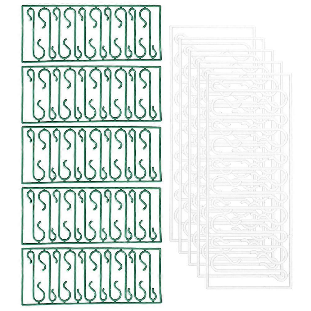 100Pcs Plastic Christmas Tree Decorating Hangers For Event Organizers Xmas Tree With Sturdy Performance And Color Variety
