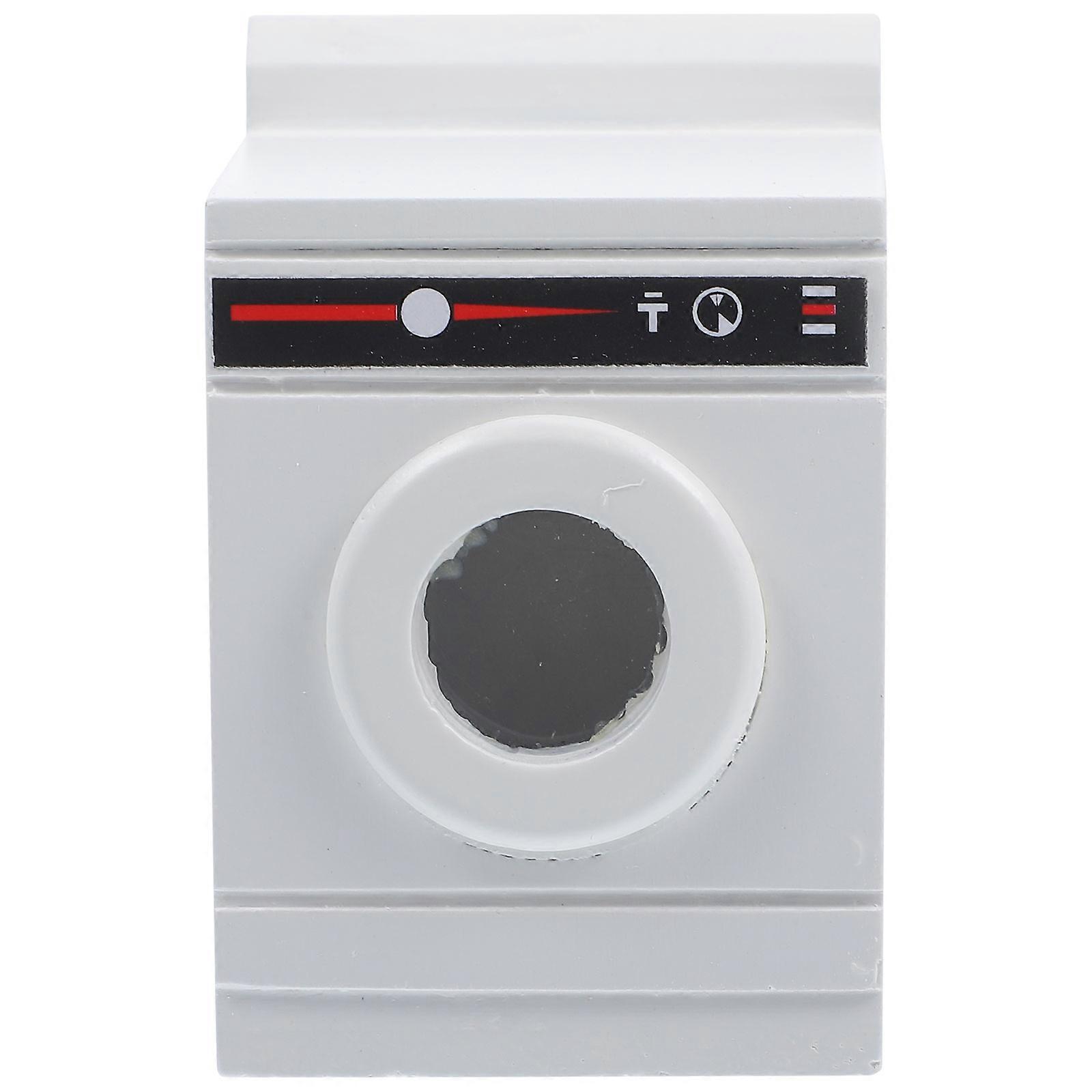 Mini Washing Machine Model for Playing 1Pcs Adorable White Simulation Washer