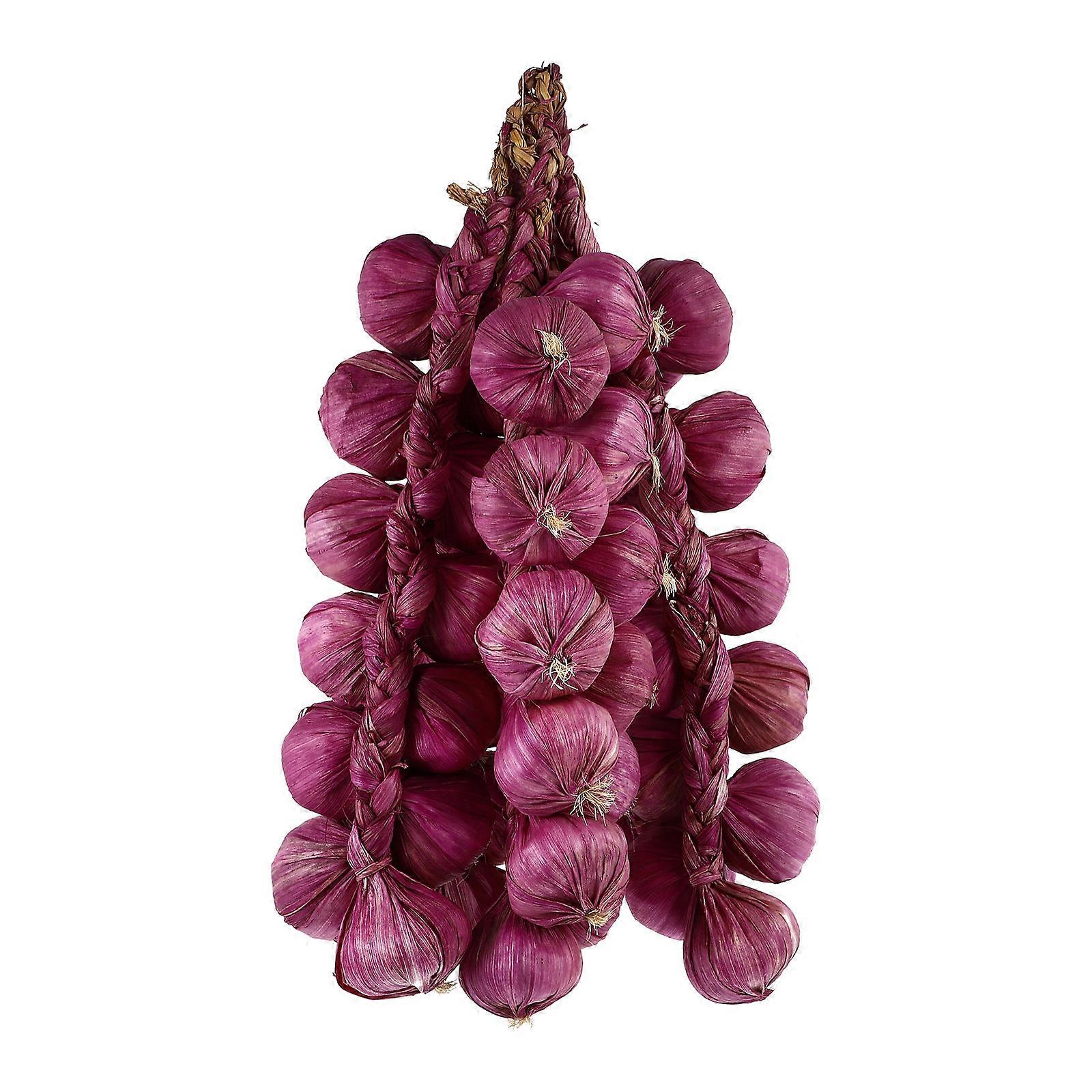 Lifelike Garlic Shape Hanging Prop For Home Decor And Park Decoration In Stunning Purple With 5Pack