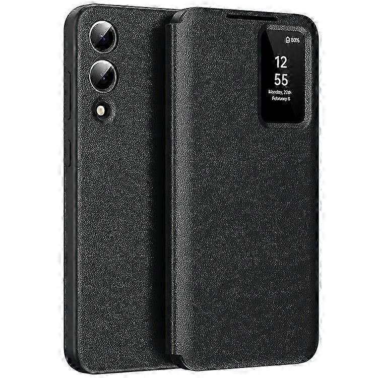 For Samsung Galaxy S25 Edge Case with Card Holder Smart View Window Leather Phone Cover