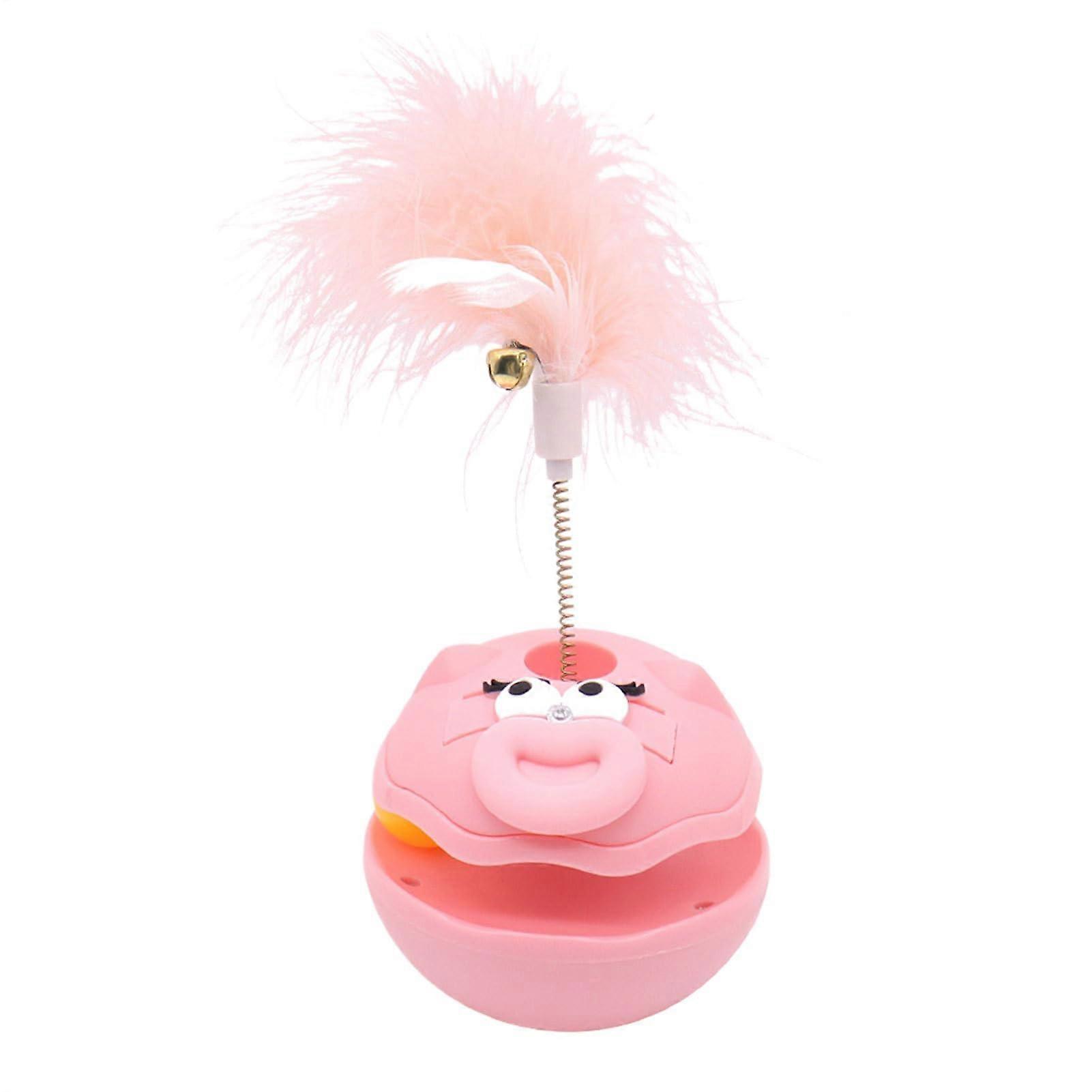 Interactive Kitten Play Ball - Stimulating Pet Toy for All Breeds, Pink Color, Ideal for Indoor Fun