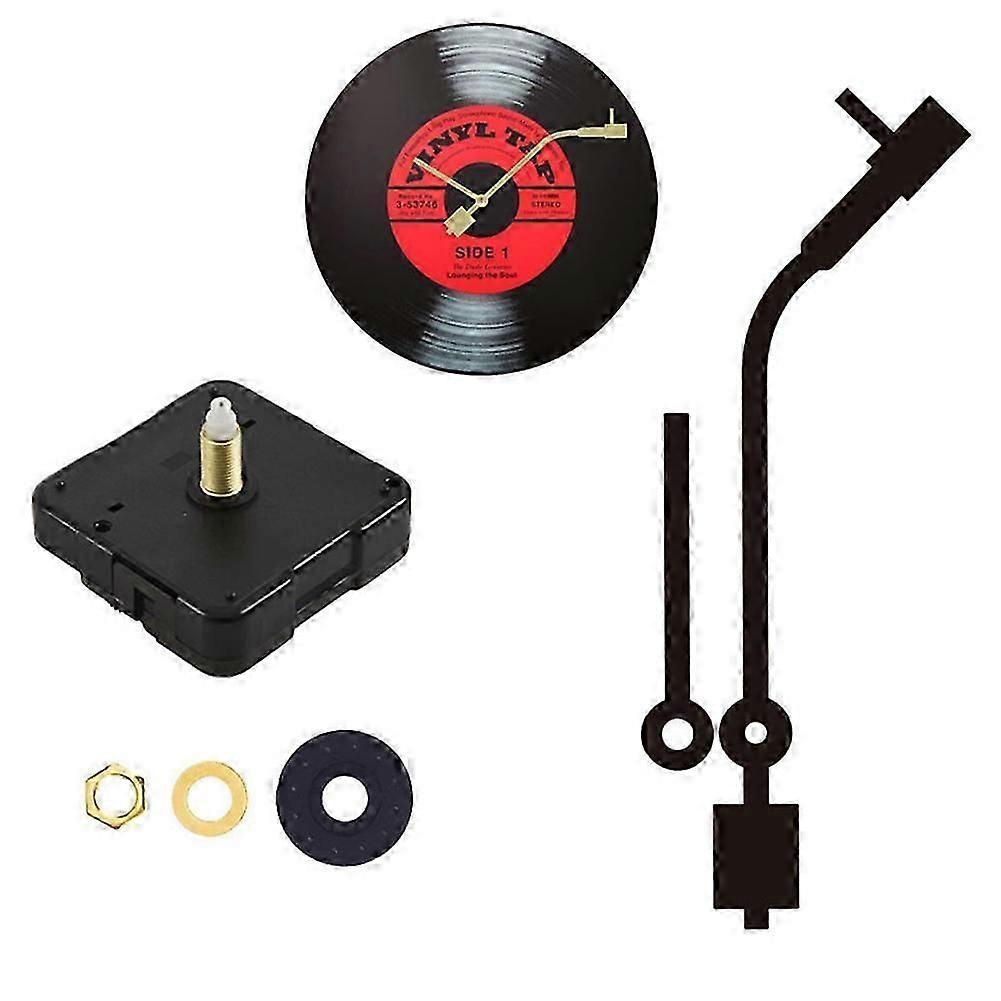 DIY Retro Mute Movement Record Wall Clock Movement Acrylic Quartz Clock Movement Flower Needle