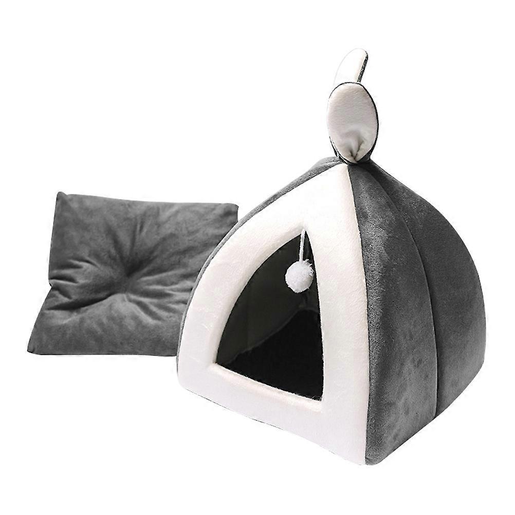 Cozy Small Pet Nest Windproof For Cats All Seasons Round Shape 1Pack