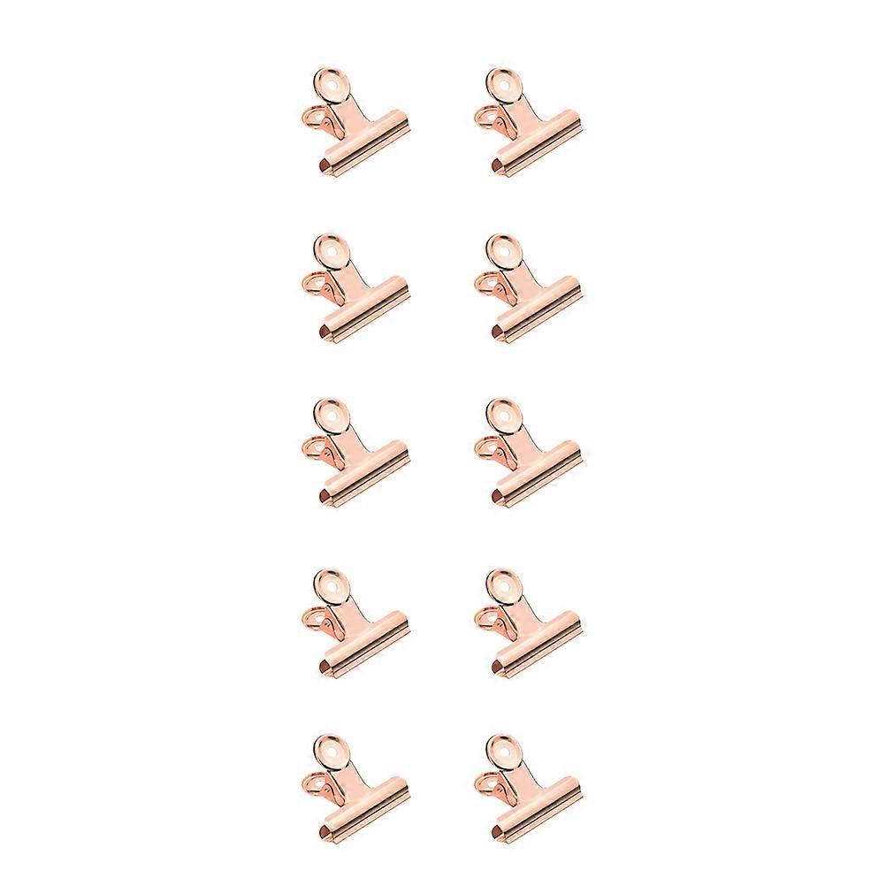 Large Metal Grab Clips For Garage Use With Strong Friction Power In Golden Color 10Pcs