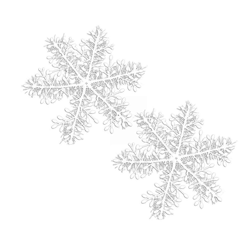White Plastic Snowflakes 60Pcs Creative Decorative Props For Christmas Tree Enhancing Festive Atmosphere 11Cm