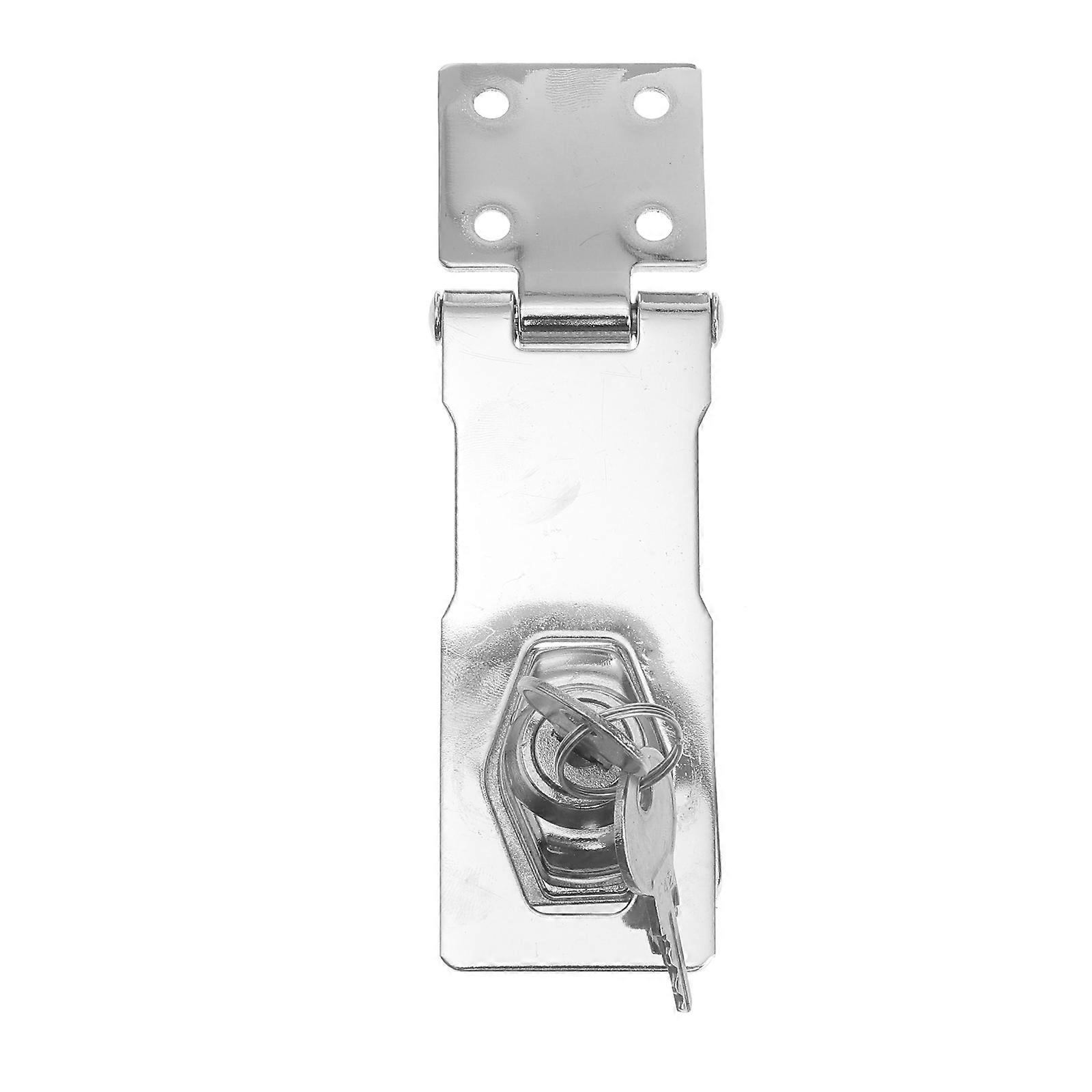 Heavy Duty Stainless Steel Theft Lock Buckle with Polished Edges for Doors, Cabinets, and Safes Security