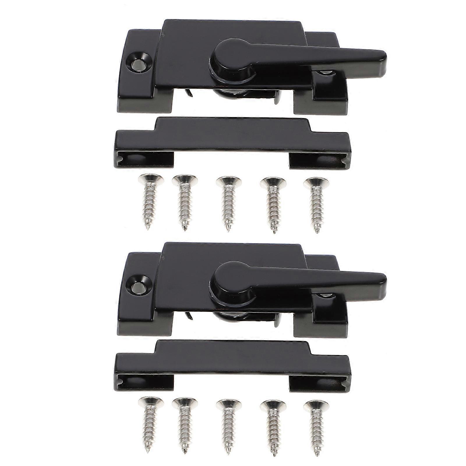 2 Sets Zinc Alloy Sliding Window Sash Locks for Home Security – Easy Installation, Durable Replacement Locks to Prevent Accidental Openings