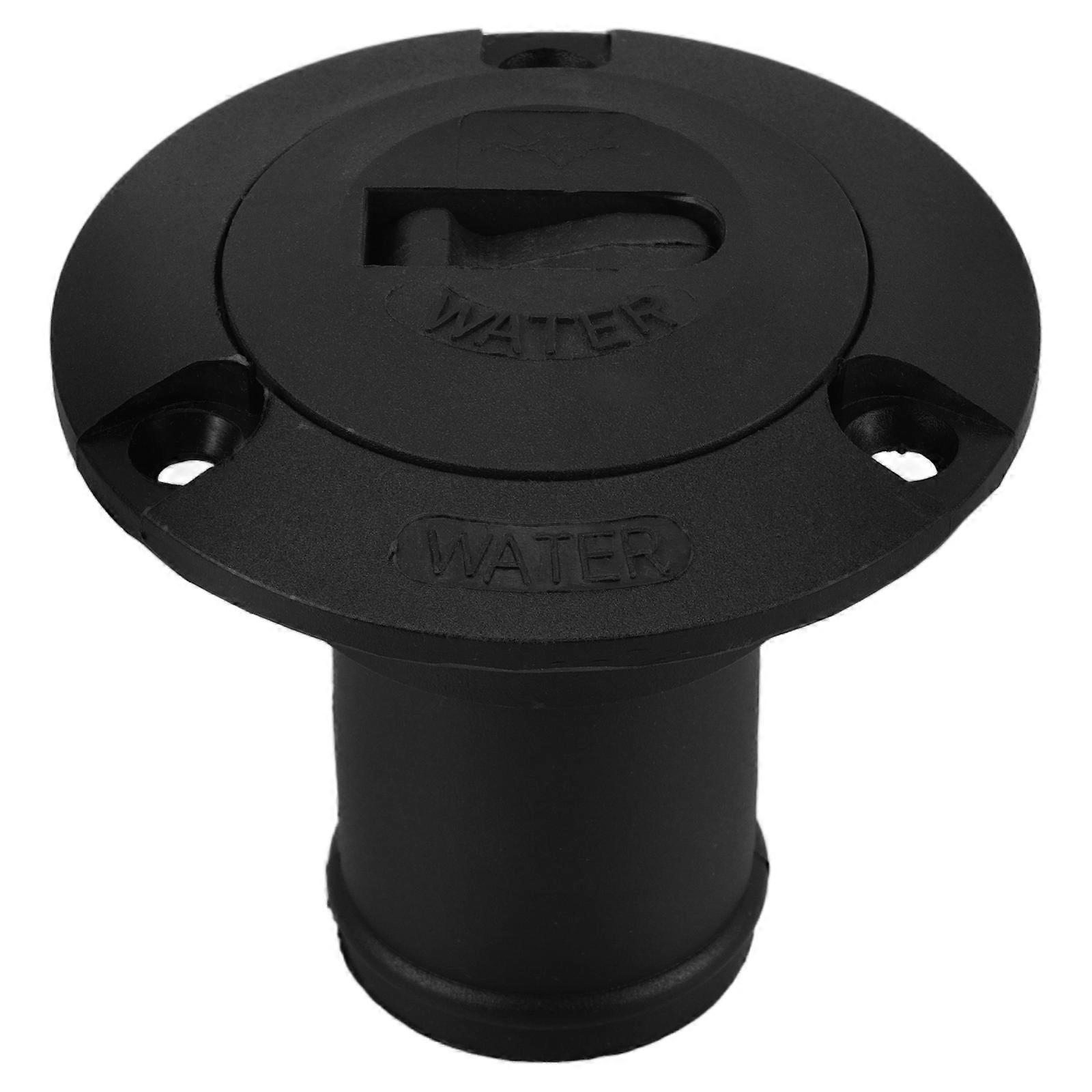 RV Water Inlet with Check Valve for Pipe Black Plastic 38mm Fast Filling and Easy Install