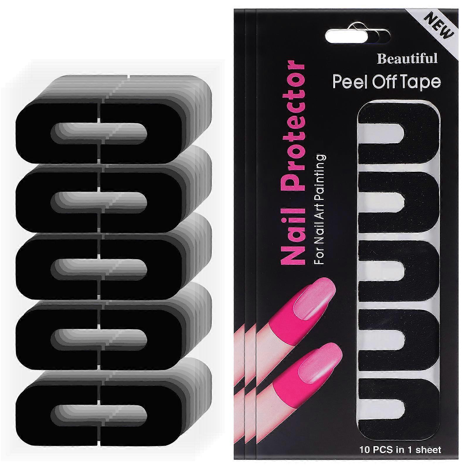 Nail Protector Stickers 100 Sheets Multi Functional Shaped Design with Non Slip Surface for Gel Polish Easy Application Soft & Comfortable