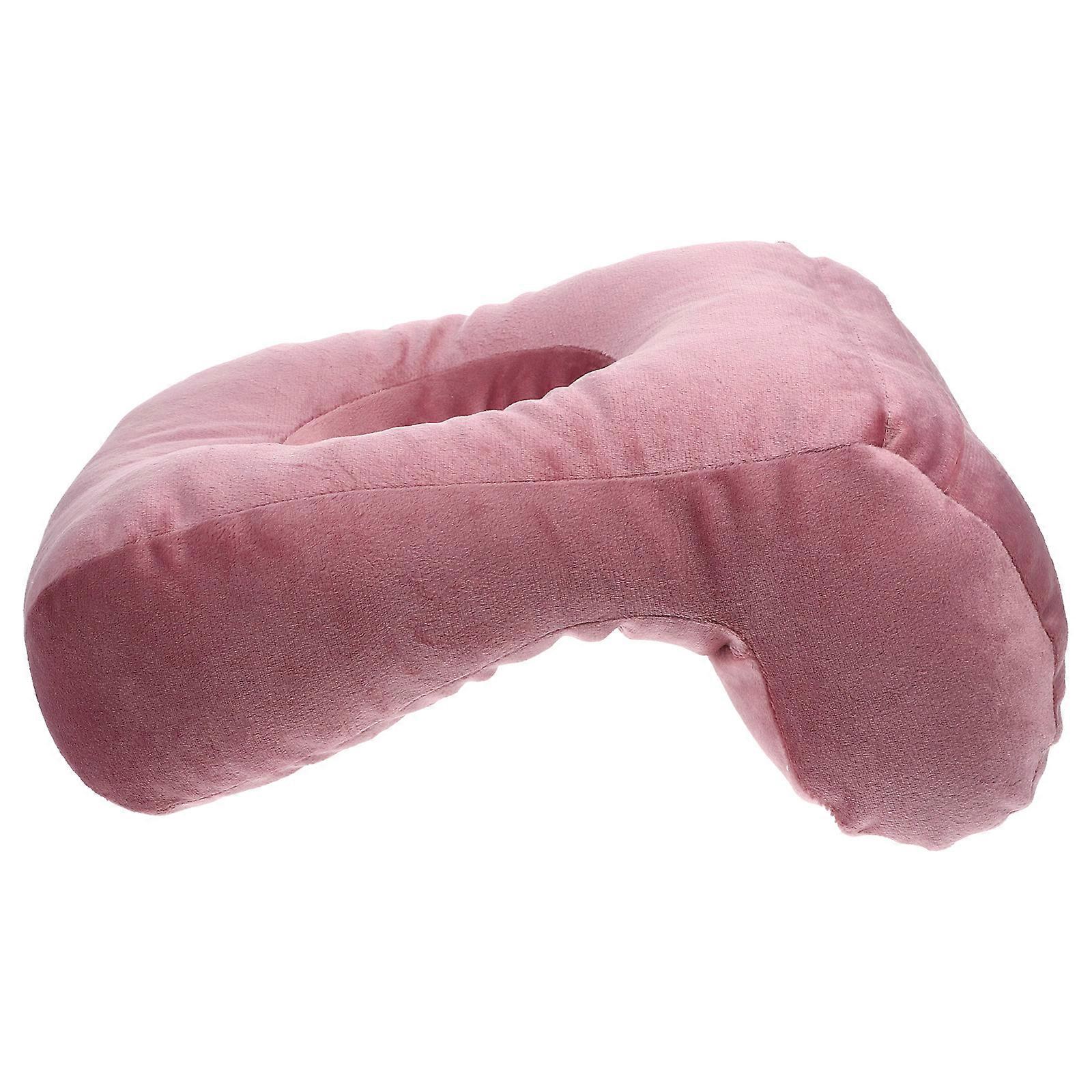Pink Office Desk Nap Pillow Memory Foam Supports Spine For Home And School Use 30X22X10CM 1Pcs