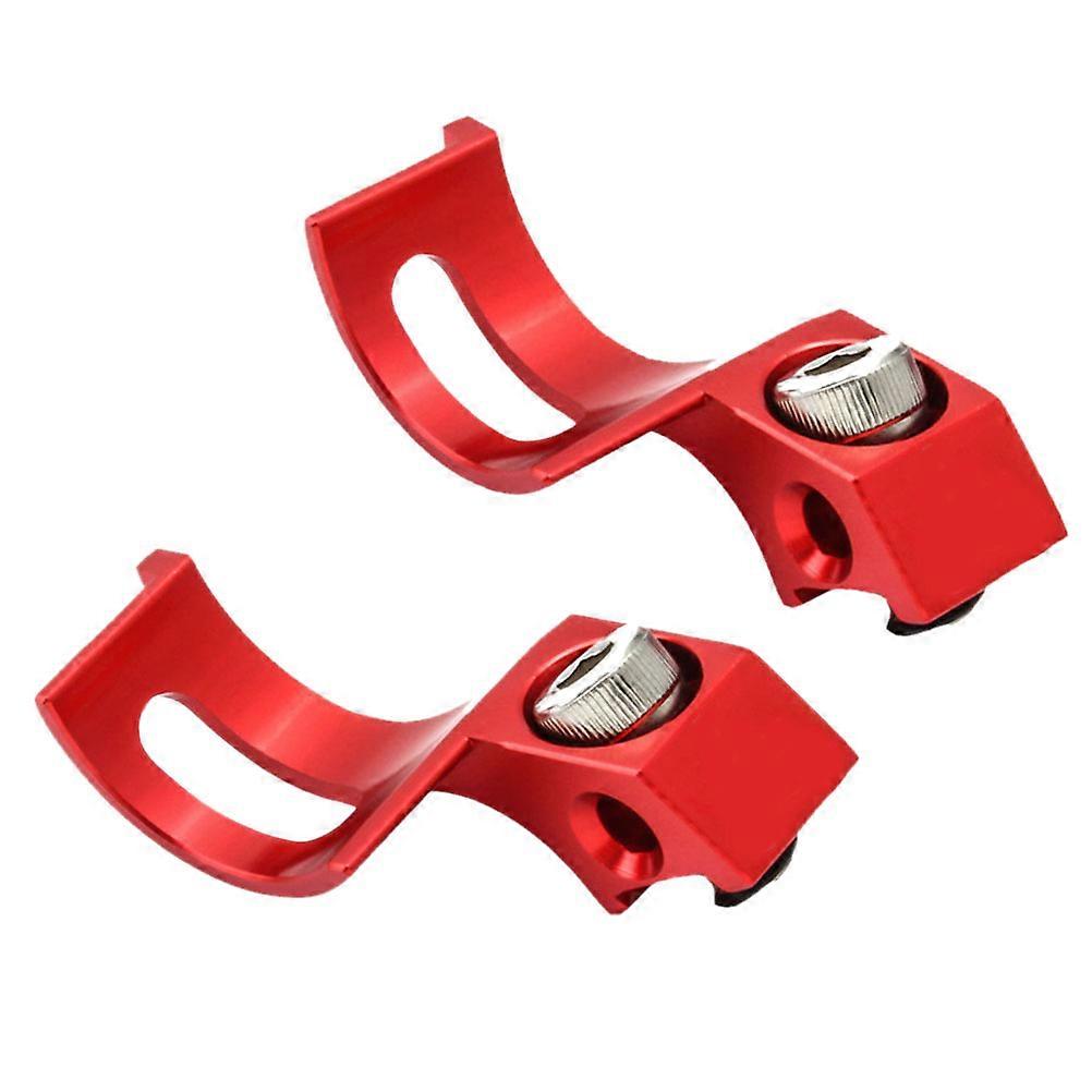 Mountain Bike Chain Protective 2Pcs Front Derailleur Integrated Clamp Rings Bike Part Red Aluminum Alloy For Mountain Biking