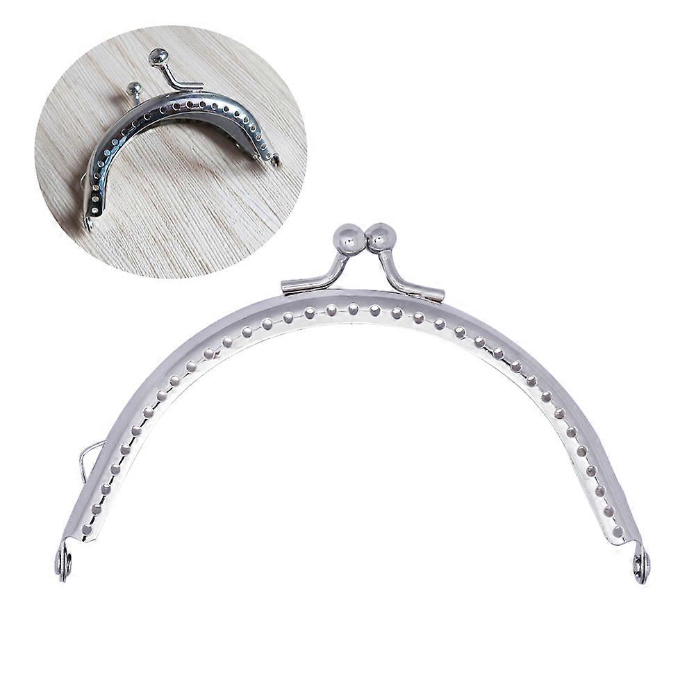 Durable Iron Purse Frame with Silver Beads Lock for Bag Making Craft 6 5cm