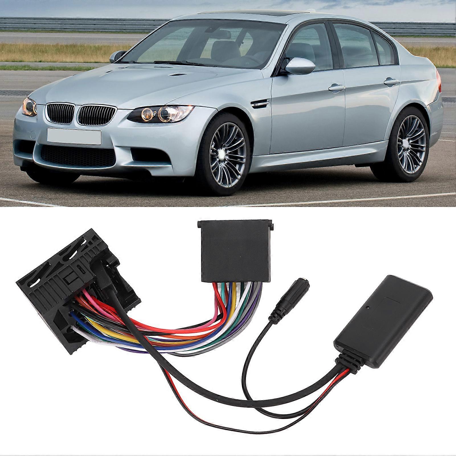 Wireless Audio AUX Cable Connector Bluetooth 5.0 with Microphone Replacement for E46 320i 320ci 2002‑2006