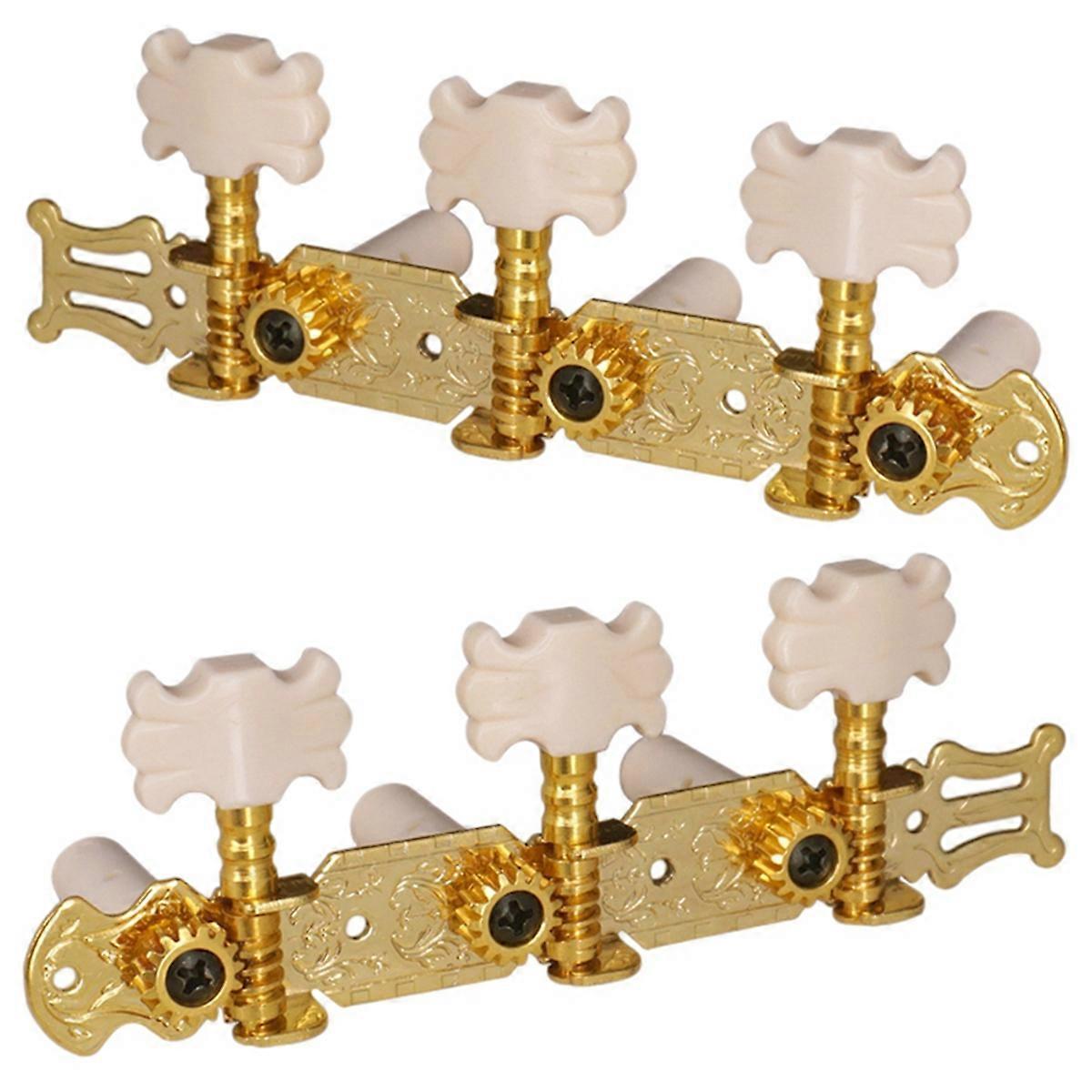 1 Pair Gold Classical Guitar Tuning Pegs Machine Heads Tuners Keys Left + Right Professional Metal