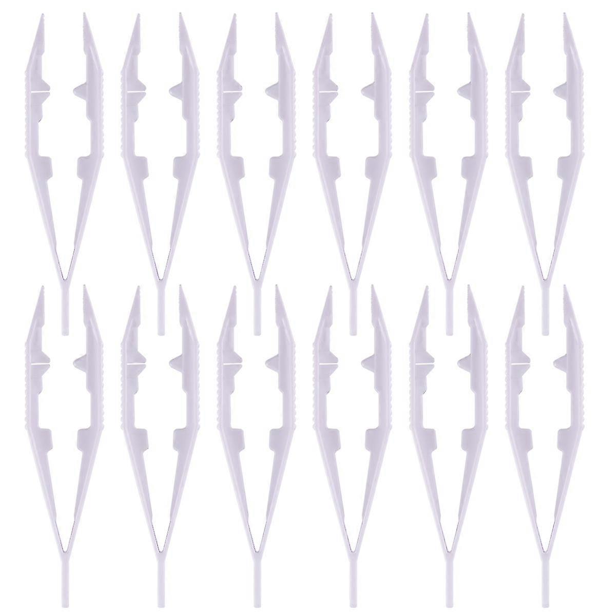 13 Pcs Tweezers Crafts Handmake Beads Sewing Plastic