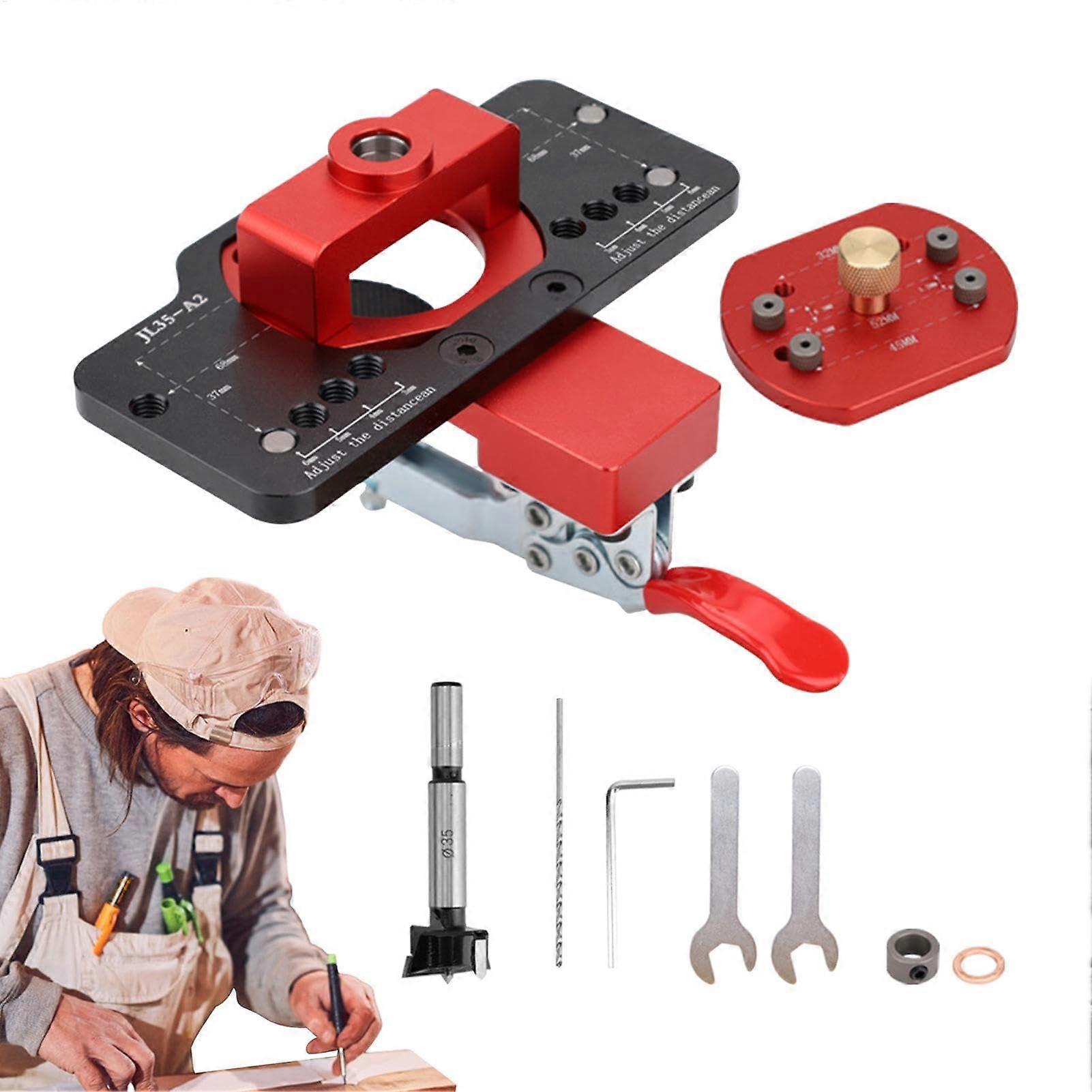 Hole Opening Tool For Hinges, Woodworking Jig For Concealed Hinges, Cabinet Door Mounting Tool