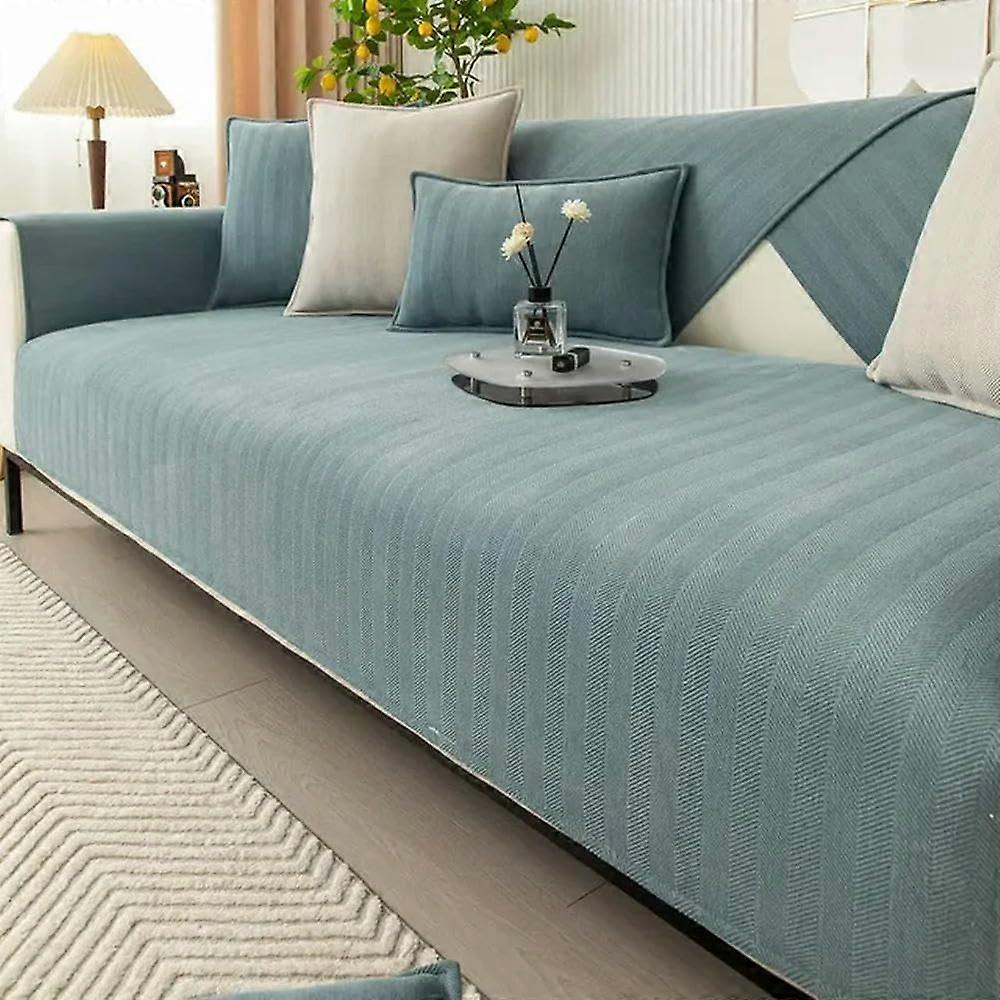 Fabric Sofa Cover Towel Non-Slip Universal Cushion Mat 110x180cm Solid Color Sofa Armrest Backrest Protector A1