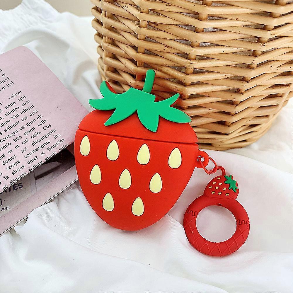 Portable Cute Cartoon 3D Fruit Series Avocado Clamshell-Type Earphone Sleeve For 1/2 Generation Rechargeable Earphone