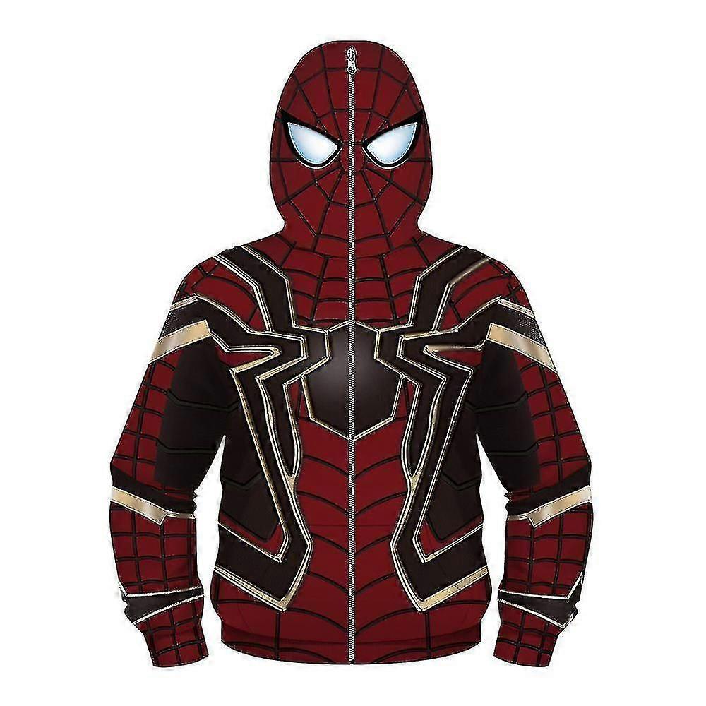 Kids Boy Spider-man Hoodies Hooded Zip Coat Sweatshirt Jacket Top Outwear Fans Gifts