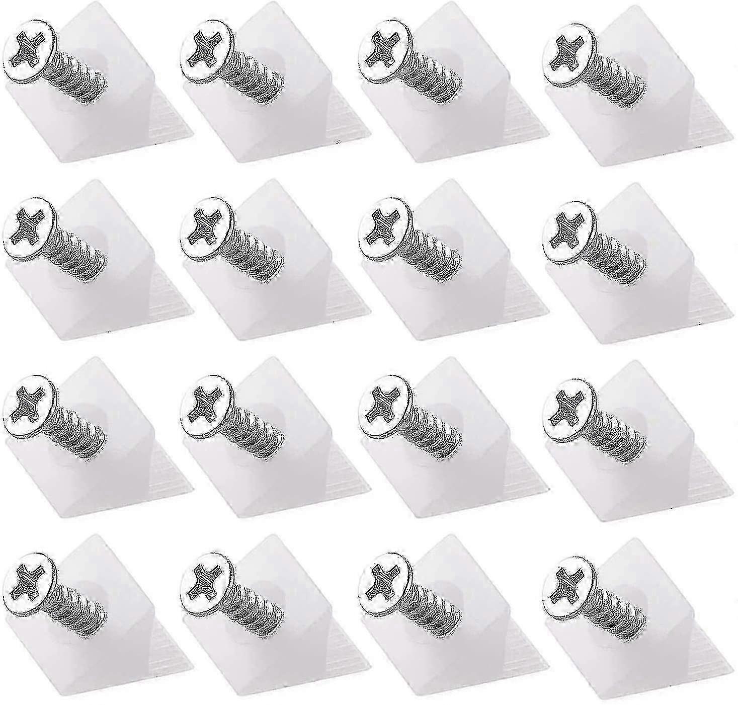 100pcs Plastic Angle Brackets with Screws for Drawer Bottom Support Repair Kit, Fix Sagging Drawers