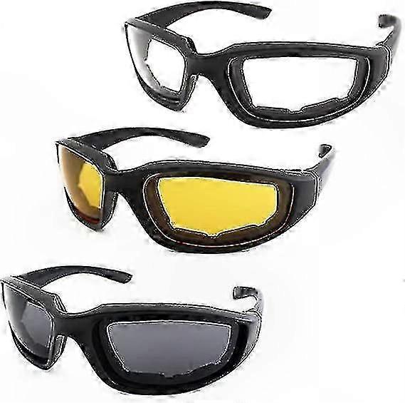 UV Protective Motorcycle Goggles with Padding - Dustproof & Windproof for Outdoor Riding Activities