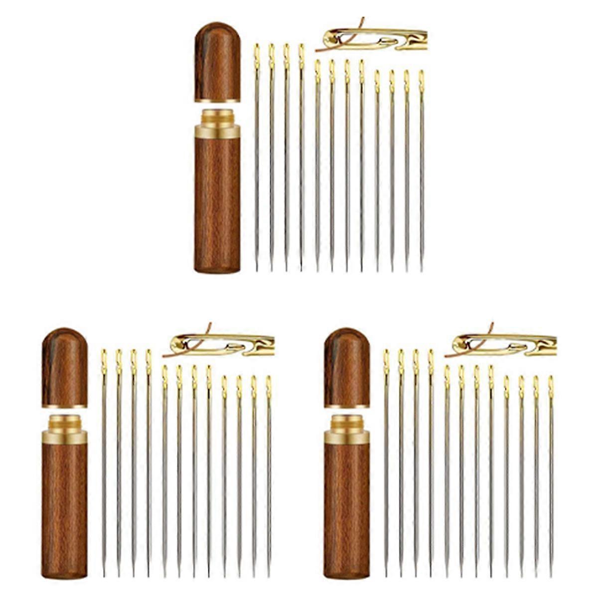 Self-Threading Needles,Sewing Needles for Hand Sewing,for the Elderly,Easy Side Threading Stitching