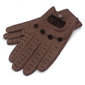 Verbesserte Version der ungefütterten Fahrhandschuhe aus Lammfell für Herren