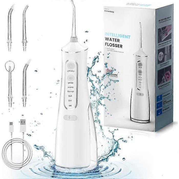 Cordless Water Flosser - Nobrand - 300 Ml - 5 Nozzles - 4 Modes