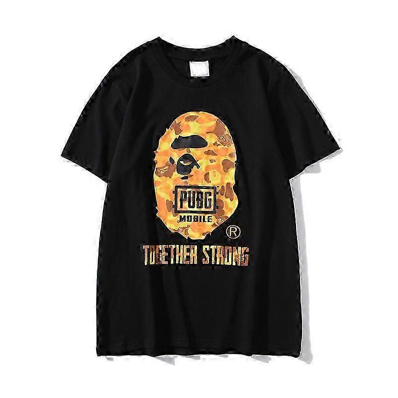 2023 تي شيرت ياباني للرجال Aasual طباعة رسالة رقبة مستديرة بأكمام قصيرة بابيس تي شيرت كم قصير قطن للجنسين تي شيرت