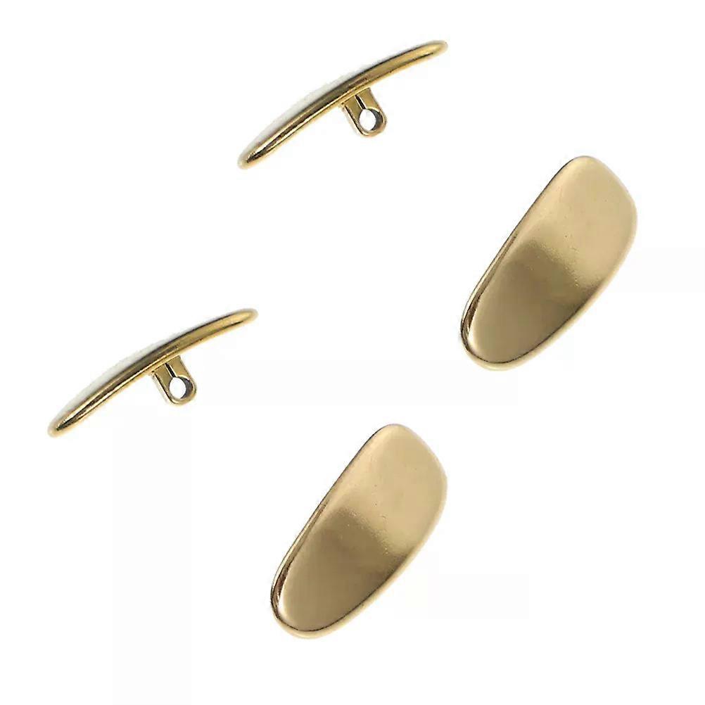 4 Pcs Titanium Nose Bracket Replacement Eyeglass Pads Glasses Bridge Large Gold Elegasses The