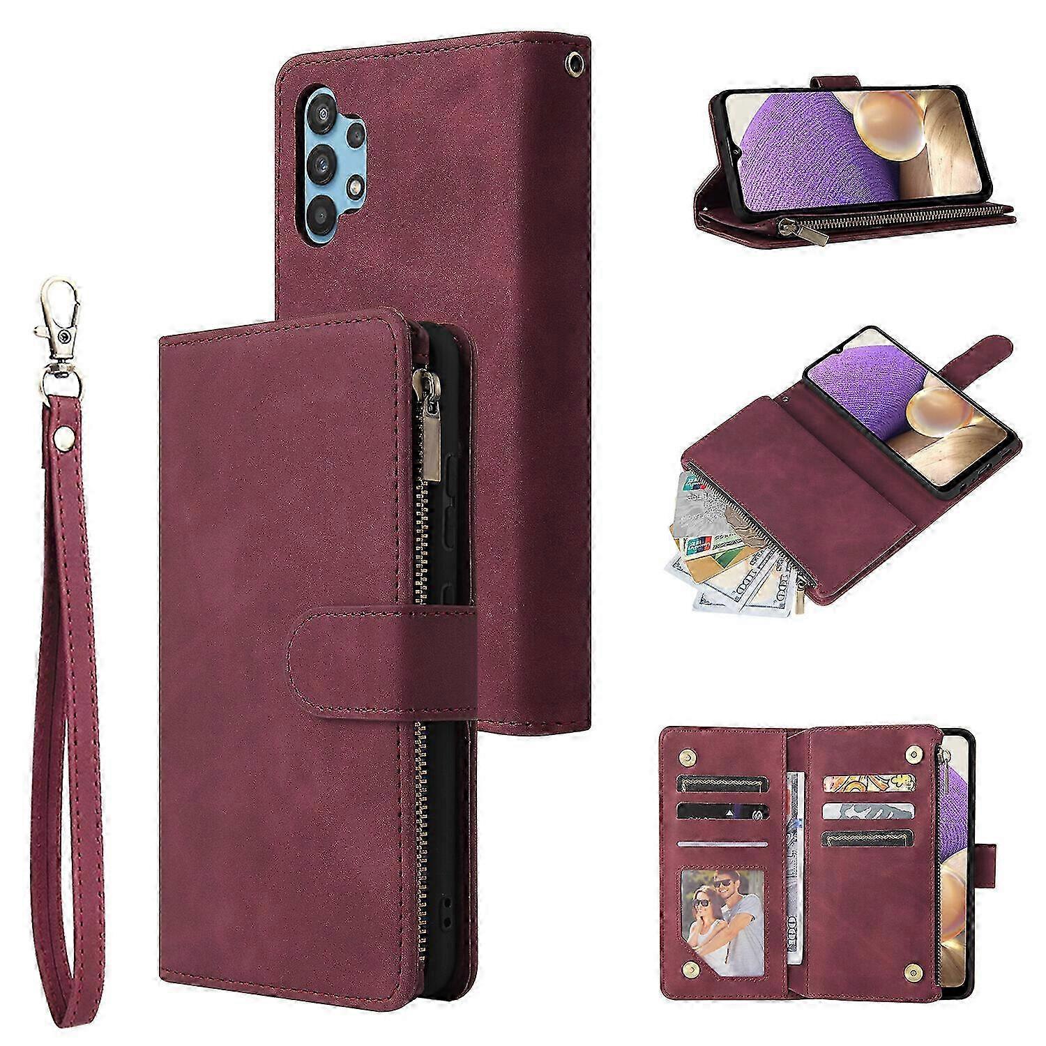 Case for Samsung Galaxy A32 4G Leather Magnetic Handbag Zipper Pock...