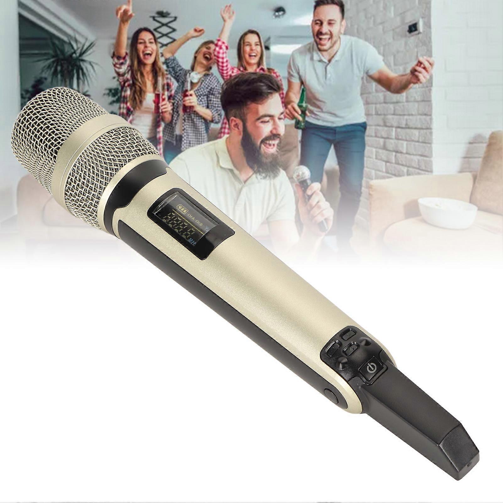 Wireless UHF Microphone System 30CH LCD Screen 1200mAh Battery