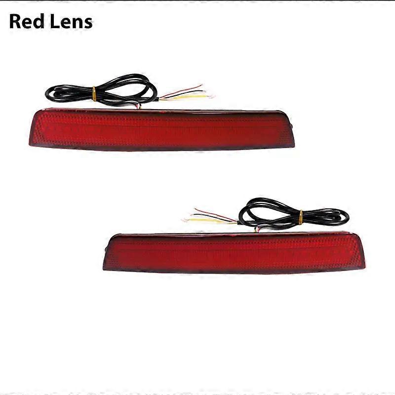 For 2010-2017 Chevrolet Equinox Red LED Car Rear Bumper Reflector Tail Brake Lights w/ Sequential Turn Signal, Rear Fog Lights