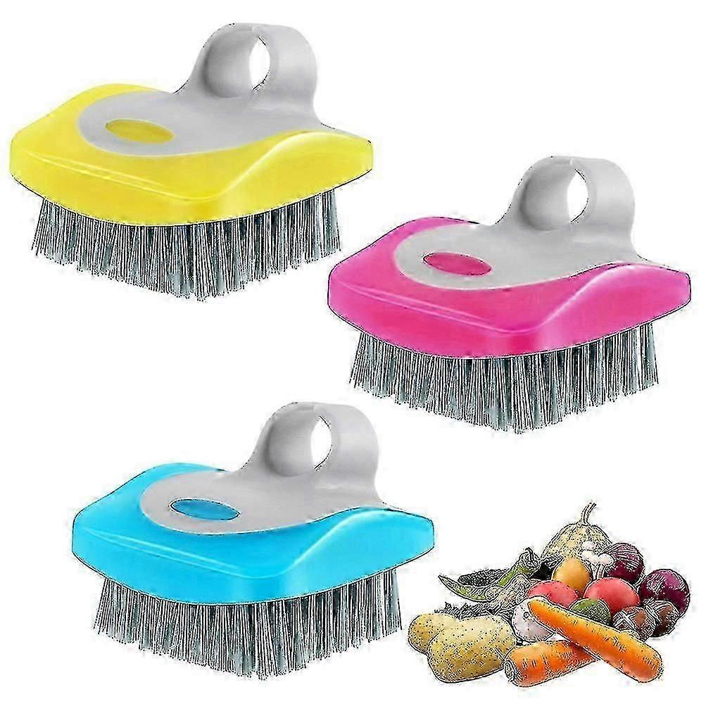 Multi-purpose kitchen brush 3-pack for scrubbing vegetables and fruits