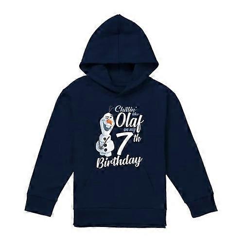 Frozen Childrens/Kids Chillin Like Olaf Heather 7th Birthday Pullover Hoodie