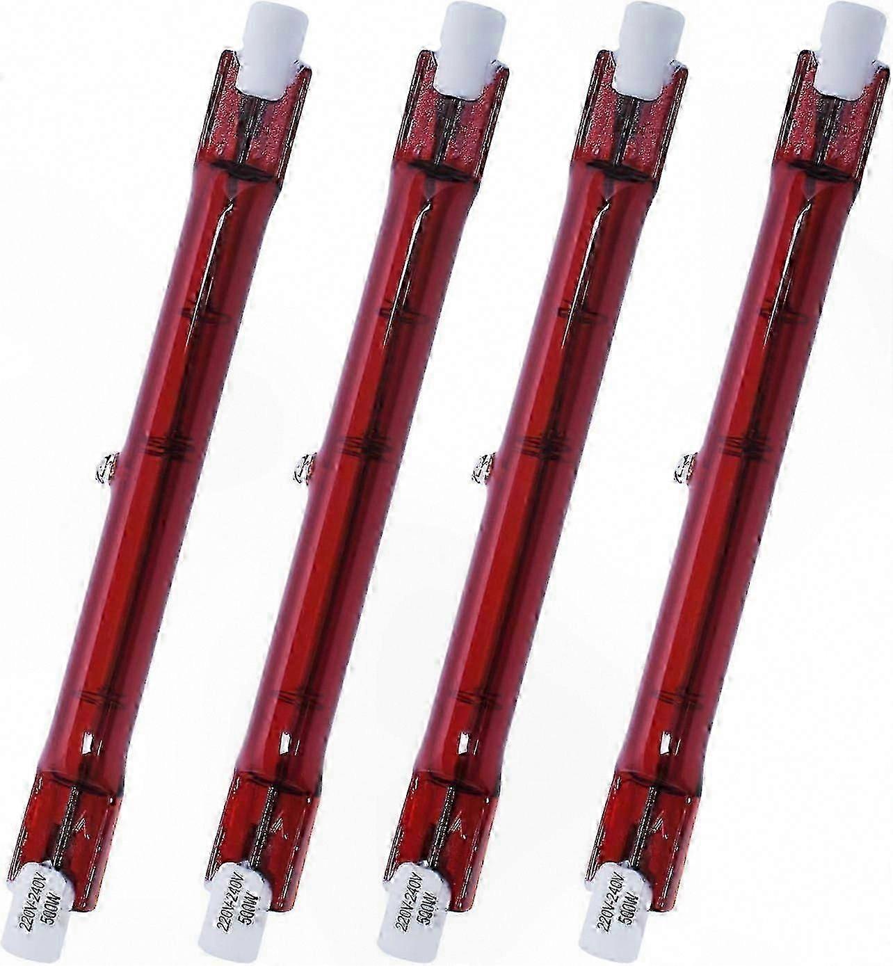 500W Halogen Heater Bulb for Garden Heaters | Compatible with Heatmaster R7 | 4-Pack