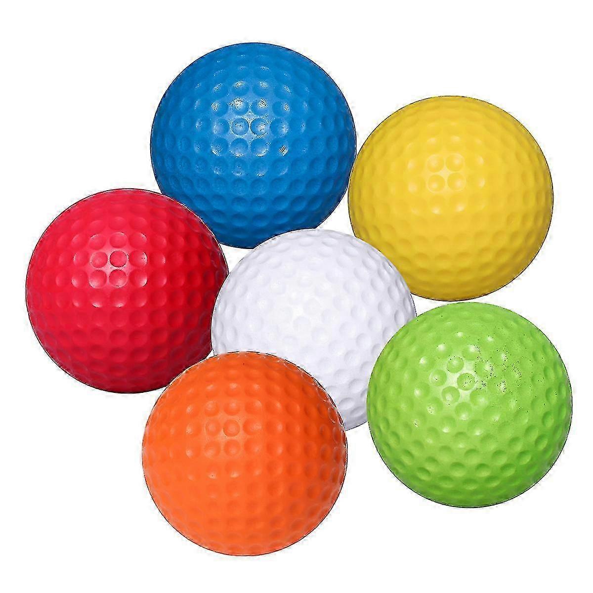 6 Pcs Mini Plastic Golf Balls for Sports Play, Practice & Training