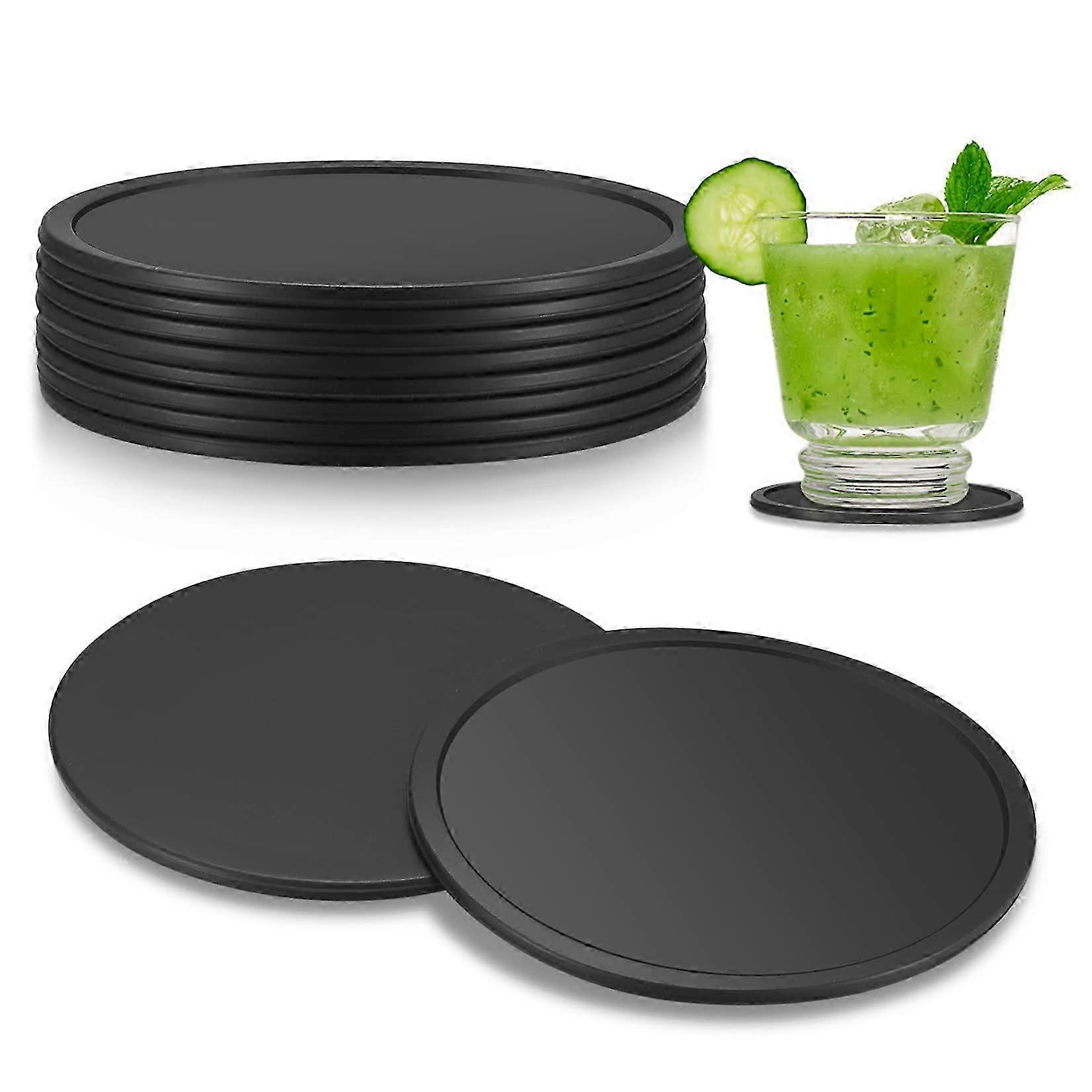 8 Pcs Silicone Coasters for Drinks,Drink Coasters Pads Mats Non Slip for Coffee Beer Mug Wine Glass Home and Bar Coasters