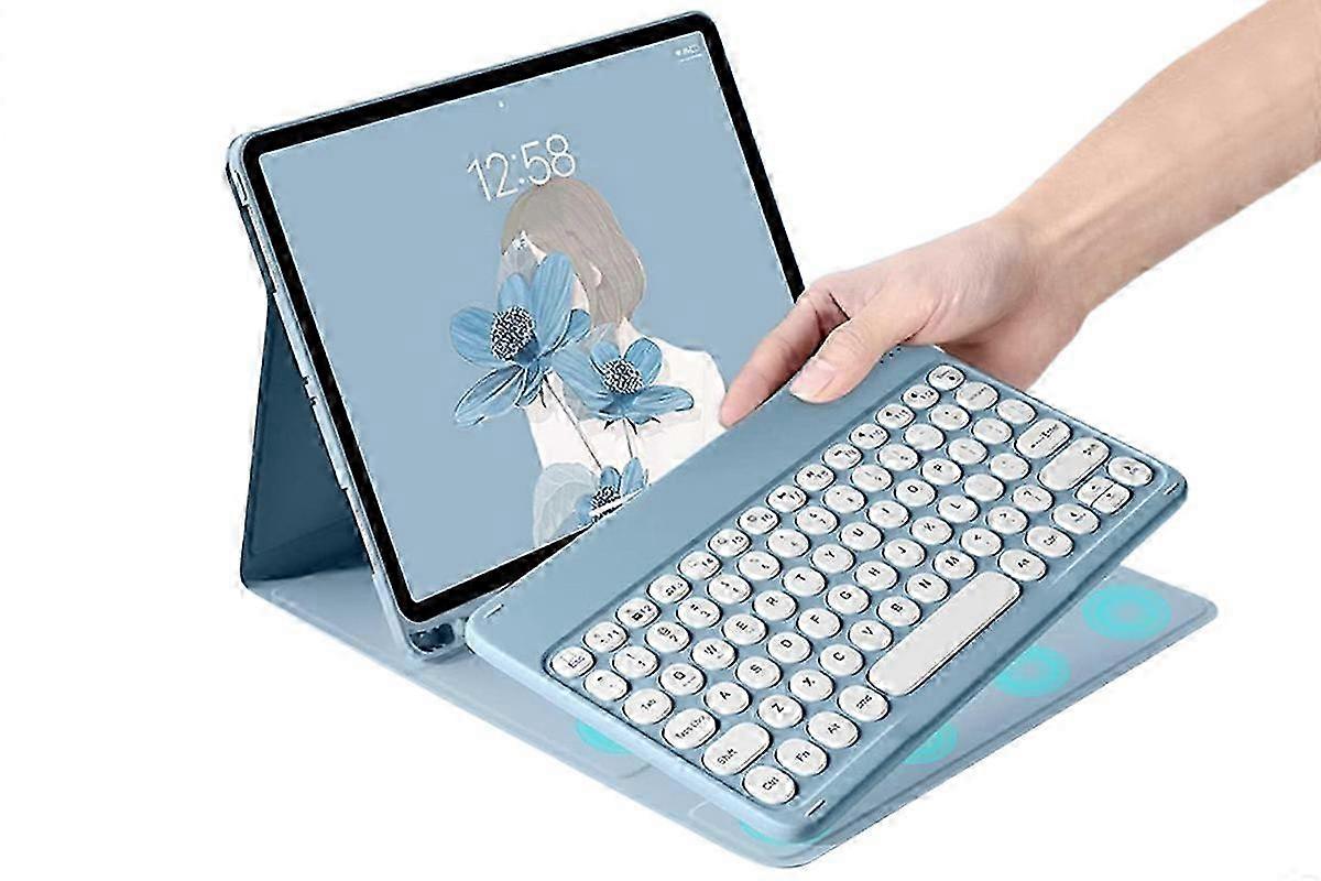 2025 Bluetooth Touchpad for Samsung Galaxy Tab A9 / A9 Plus Detachable Keyboard -Blue