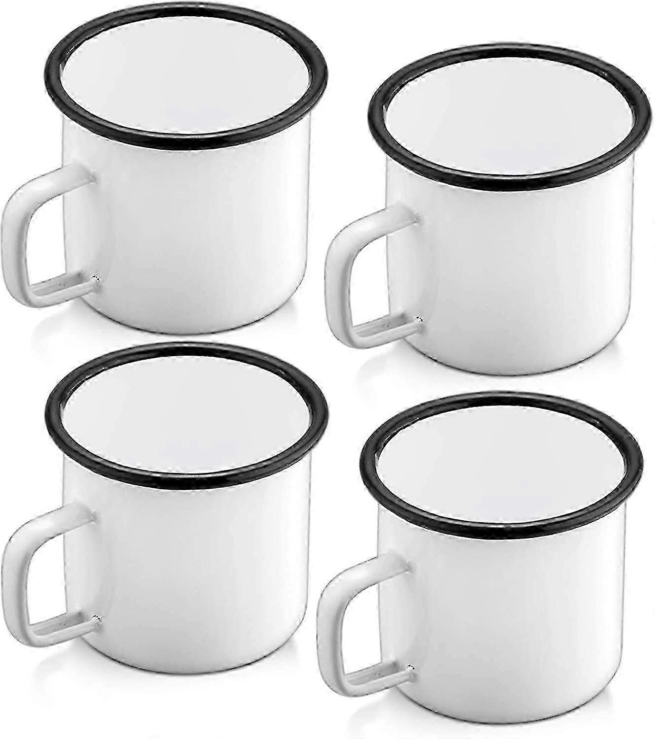 12 أوقية المينا القهوة التخييم كوب مجموعة. مجموعة أكواب صغيرة لطيفة من الشاي بالمينا